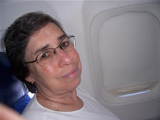 Jane on plane